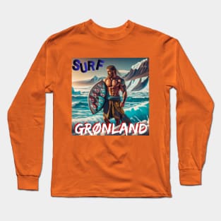 Surfers T-Shirt SURF GRØNLAND BERSERKER STYLE Viking Funny Mug Long Sleeve T-Shirt